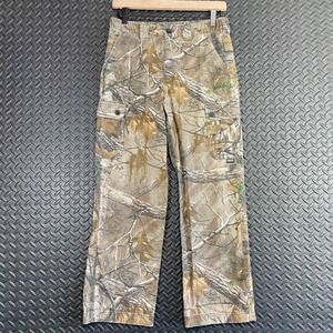 Guide Series Gander Mountain Camo Woodland Hunting Cargo Pants‎ Youth Size Large